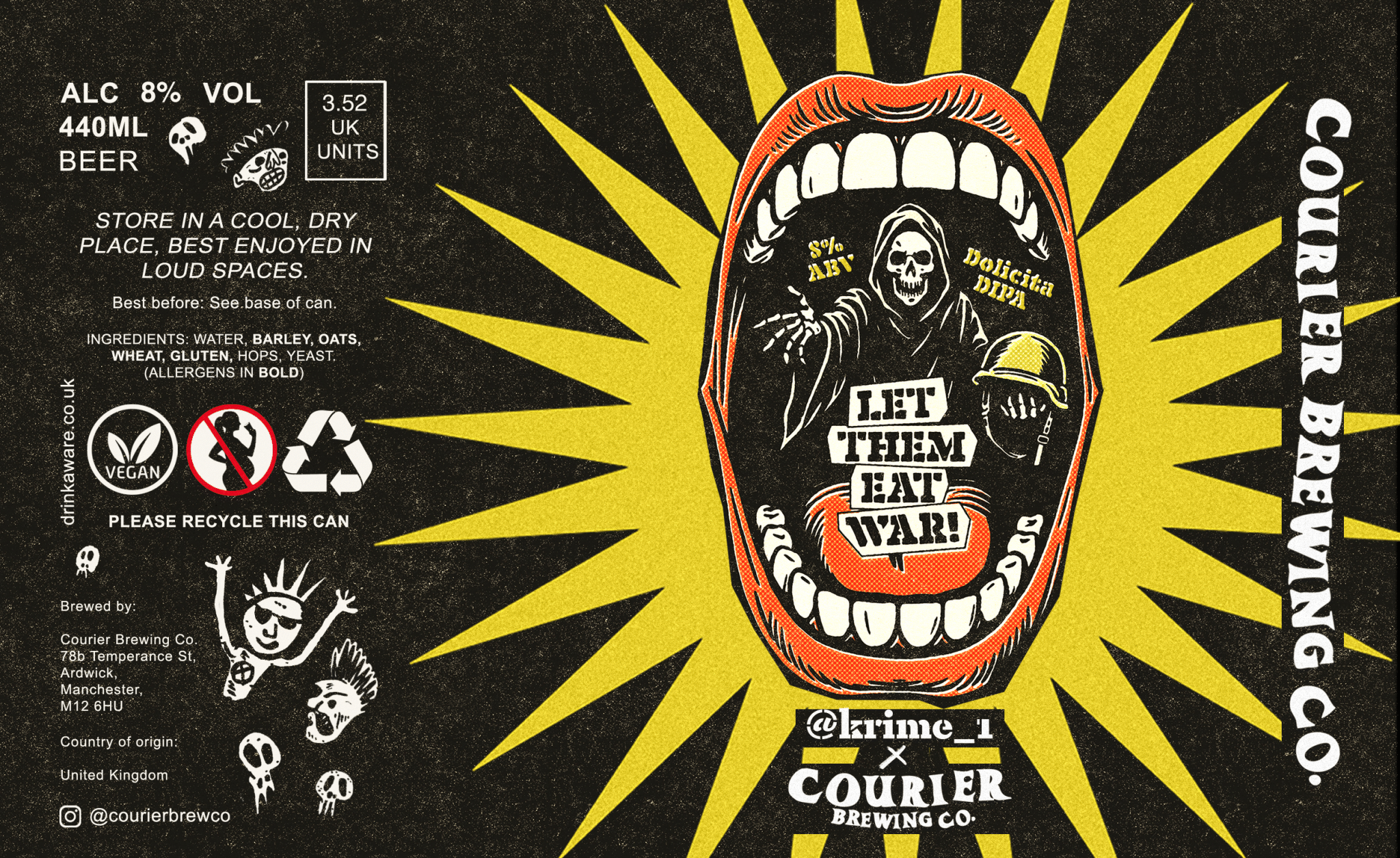 Let Them Eat War x Krime_1 | 440ml Can